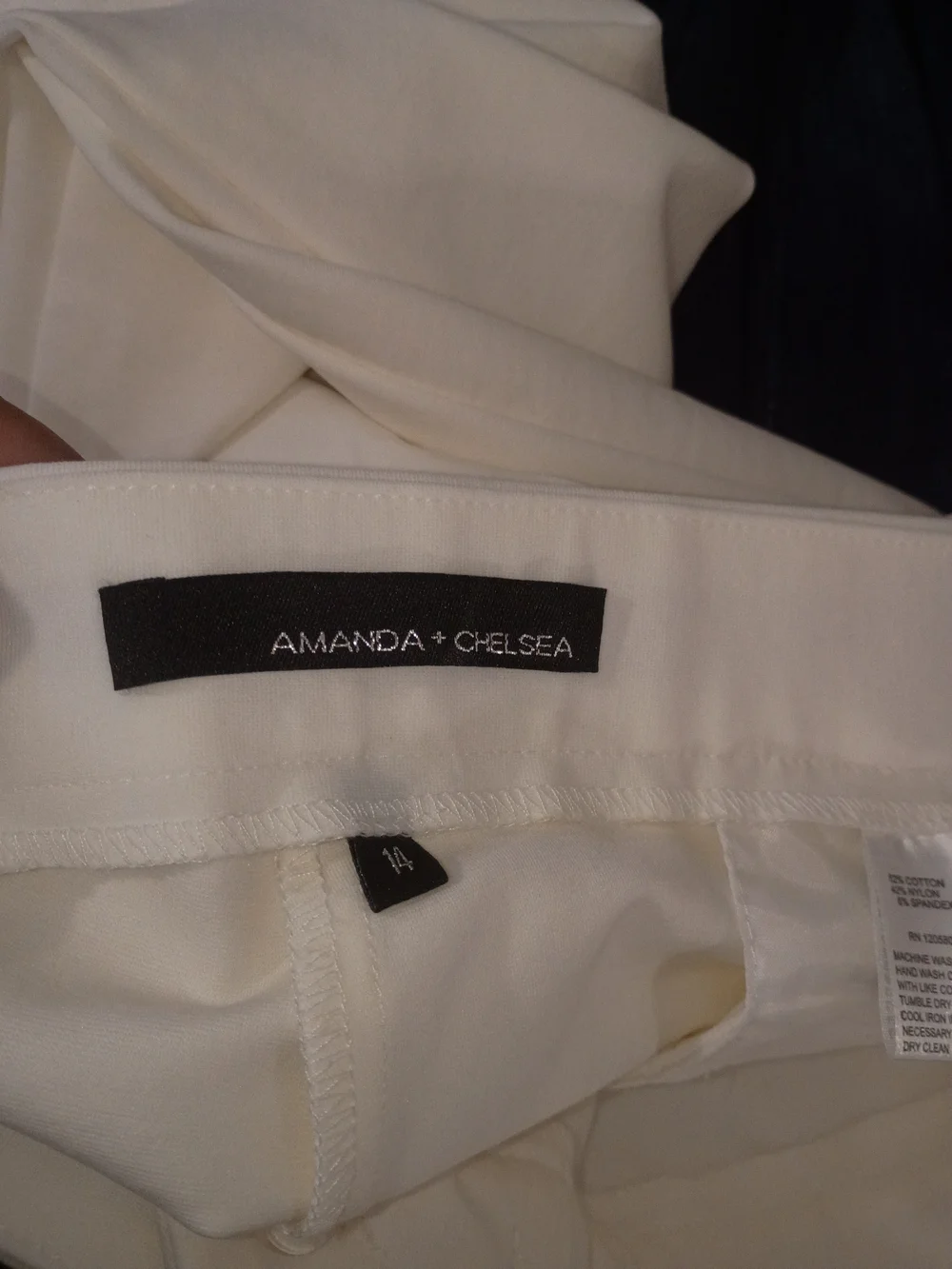 Amanda & Chelsea Off-White Straight-Leg Dress Trousers - Picture 7 of 8